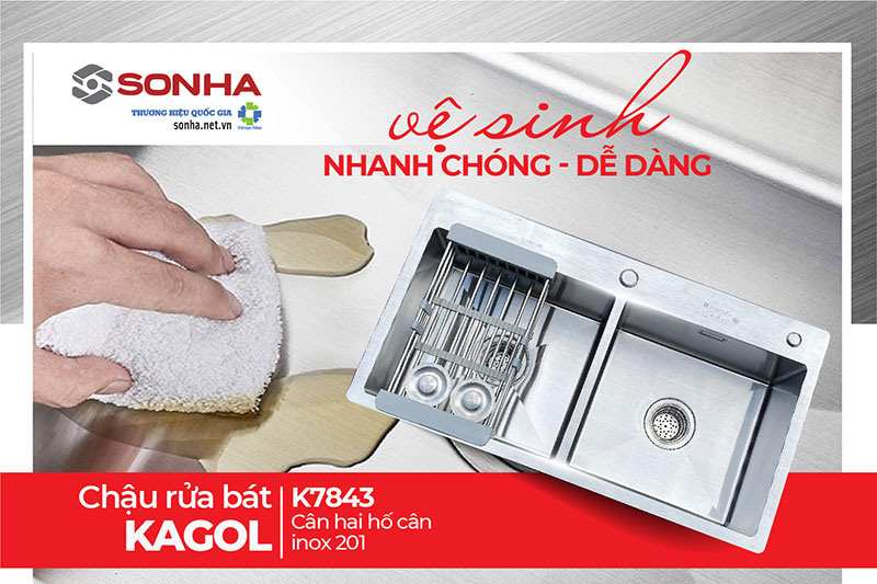 Chậu Kagol K7843 Cân vệ sinh dễ dàng