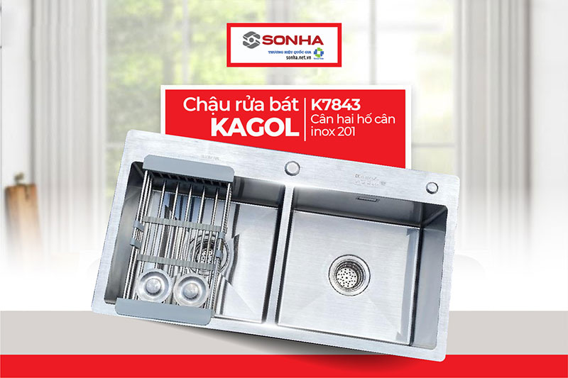 Chậu rửa bát Kagol K7843 cân