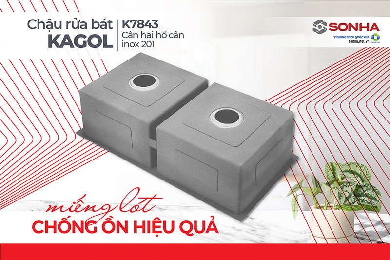 Miếng lót chống ồn chậu Kagol K7843 Cân