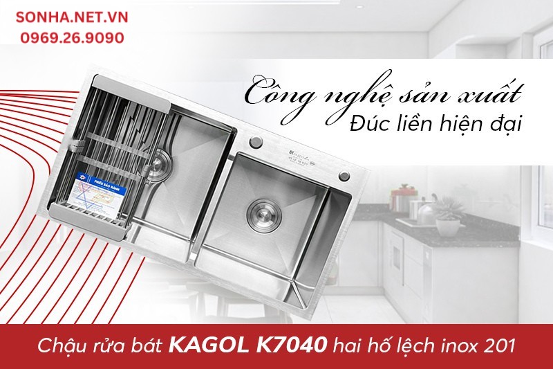 Kagol K7040 lệch có độ bền cao nhờ công nghệ đúc hiện đại