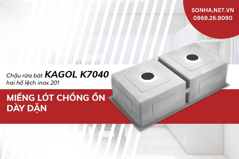Lớp lót chống ồn chậu Kagol K7040 hạn chế tối đa tiếng ồn khi sử dụng