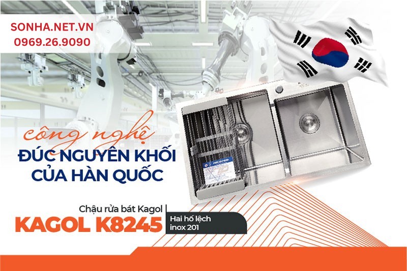 Kagol K8245 hiện đại, sang trọng nhờ công nghệ đúc nguyên khối