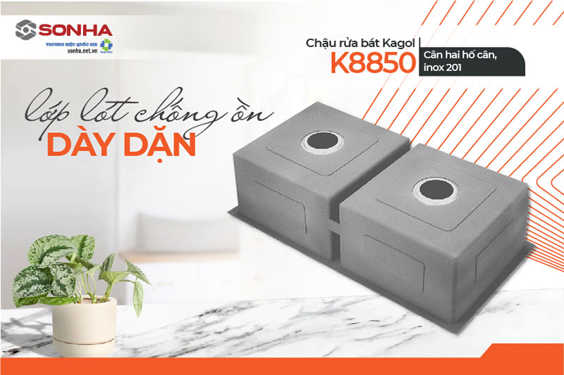 Lớp chống ồn bồn rửa bát Kagol K8850