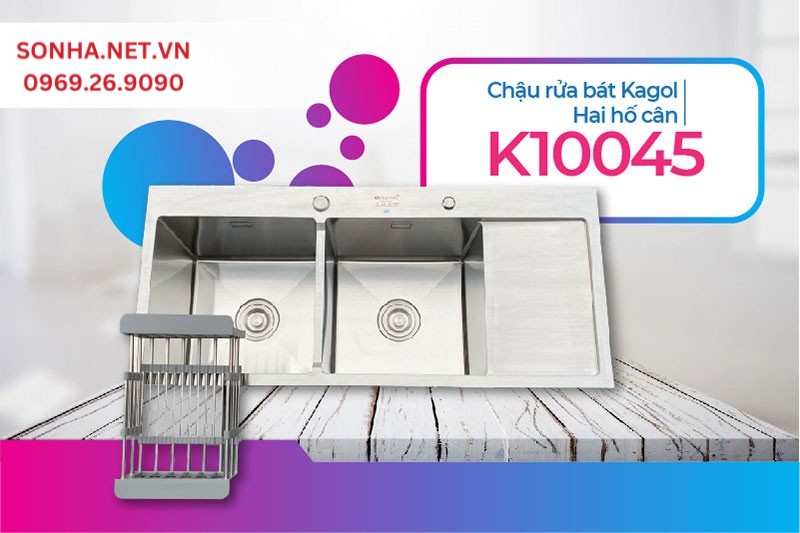 Chậu rửa bát Kagol K10045 hiện đại, tiện ích