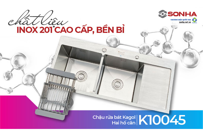 Chậu Kagol K10045 làm bằng inox 201