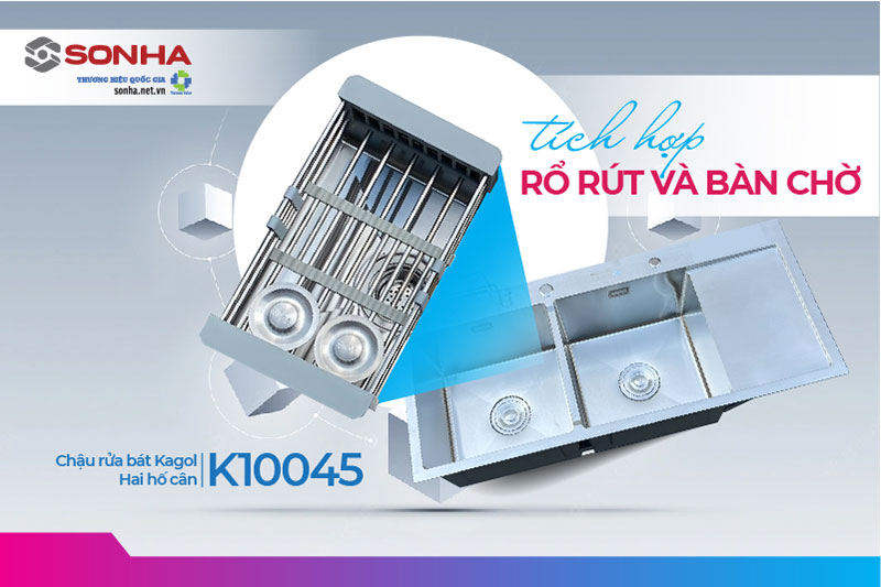 Rổ rút và bàn chờ chậu Kagol K10045