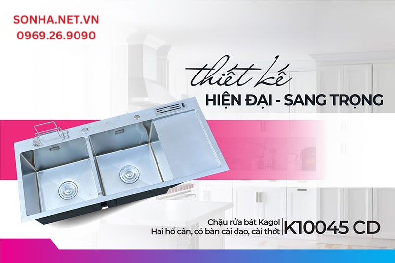Chậu Kagol K10045-CD thiết kế sang trọng, hiện đại