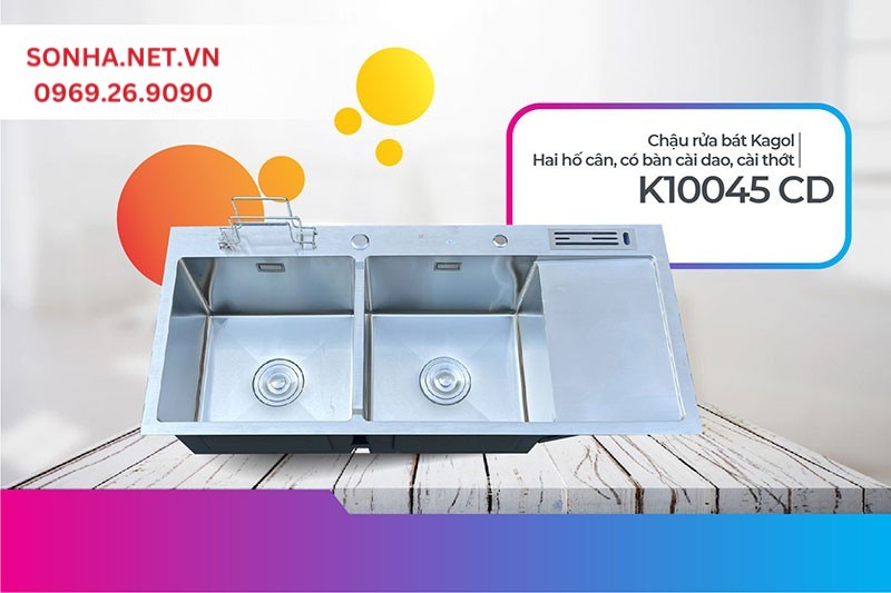 Chậu Kagol K10045-CD tiện ích 4 in 1 ưa chuộng hiện nay