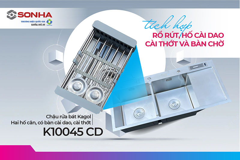 Tiện ích 4 in 1 chậu Kagol K10045-CD