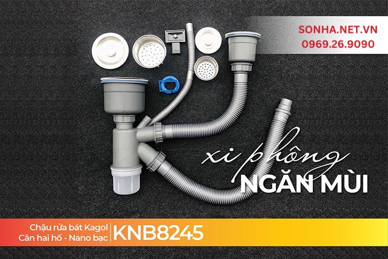 Xi ph&ocirc;ng chậu Kagol KNB8245 ngăn m&ugrave;i hiệu quả nhờ nhựa cao cấp