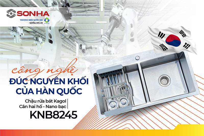 Chậu Kagol KNB8245 công nghệ đúc liền khối