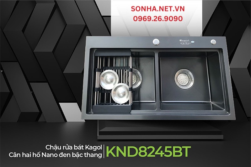 Chậu Kagol KND8245BT ưa chuộng nhờ thiết kế sang trọng, bền đẹp