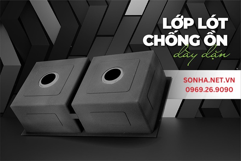 Lớp lót chống ồn Kagol KND8245BT giúp giảm tiếng ồn hiệu quả khi va vào chậu