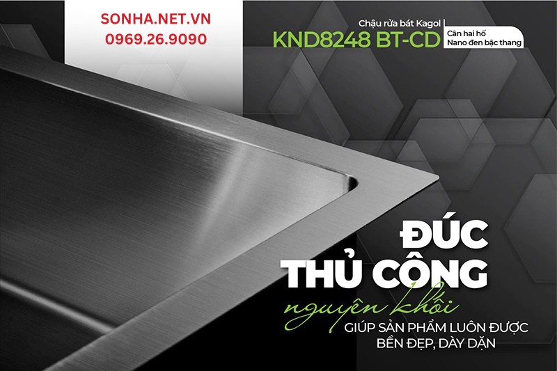 Kagol KND8248 BT-CD đúc thủ công nguyên khối nên rất chắc chắn, dày dặn