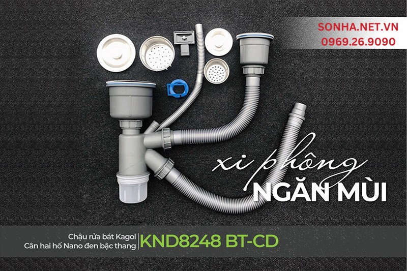 Xi phông chậu Kagol KND8248 BT-CD thoát nước rất tốt