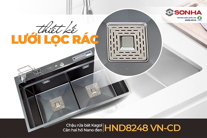 Lưới lọc rác chậu Kagol HND8248 VN-CD