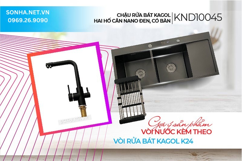 Bộ đôi Kagol K24 và KND10045 kết hợp tuyệt hảo trong căn bếp hiện đại