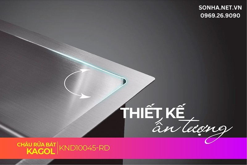 Kagol KND10045-RD thiết kế đường viền vuông vắn phù hợp căn bếp hiện đại