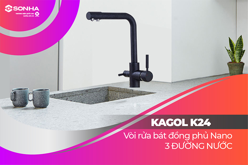 Vòi K24 đi kèm chậu Kagol KND10045-RD