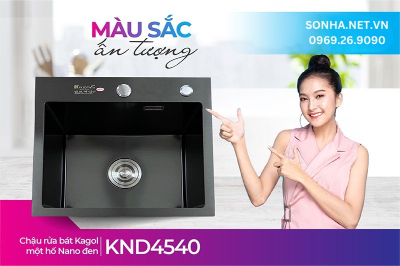 Kagol KND4540 phủ lớp nano đen giúp kháng khuẩn, tạo màu sắc đẹp mắt