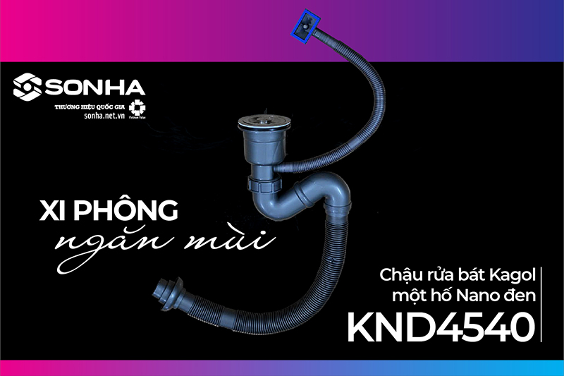 Xi phông chậu rửa bát Kagol KND4540 