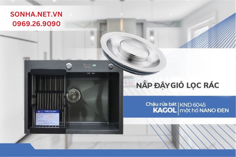 Nắp đậy giỏ lọc rác KND6045 thiết kế tiện lợi sử dụng