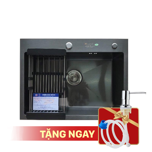 Chậu Rửa Bát Kagol KND6045 Một Hố Nano Đen (600 x 450 x 240 mm)