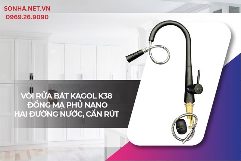 Vòi Kagol K38 lắp đặt cùng Kagol KND7846B - CD gia tăng thẩm mỹ, tiện ích căn bếp