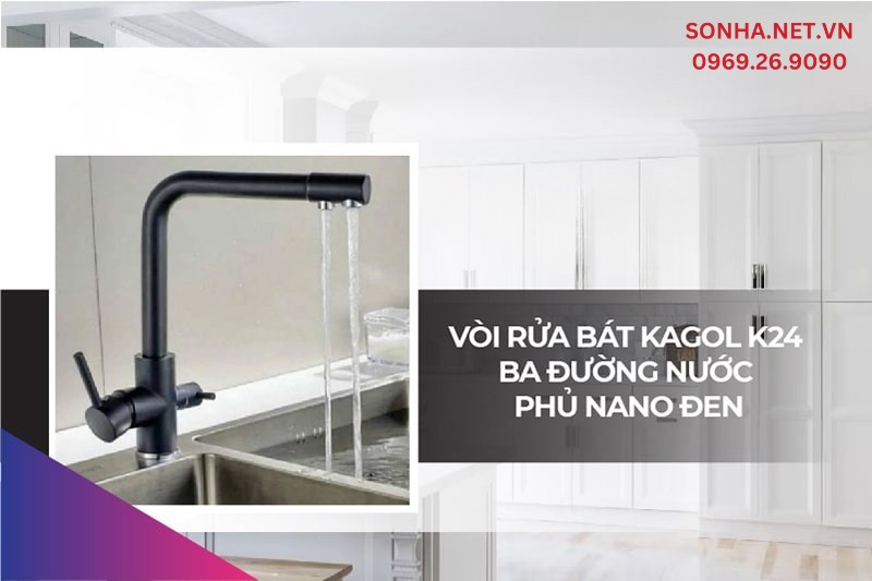 Vòi rửa bát Kagol K24 lựa chọn hoàn hảo kết hợp cùng chậu rửa Kagol KND7846B-CD