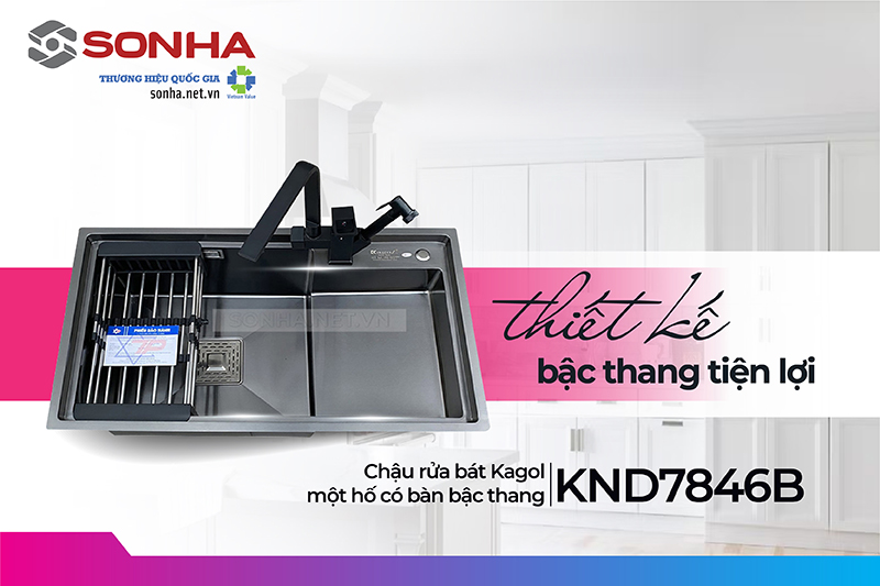 Chậu Kagol KND7846B thiết kế bậc thang