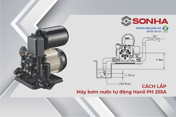 Cách lắp đặt máy bơm tăng áp Hanil PH 255A