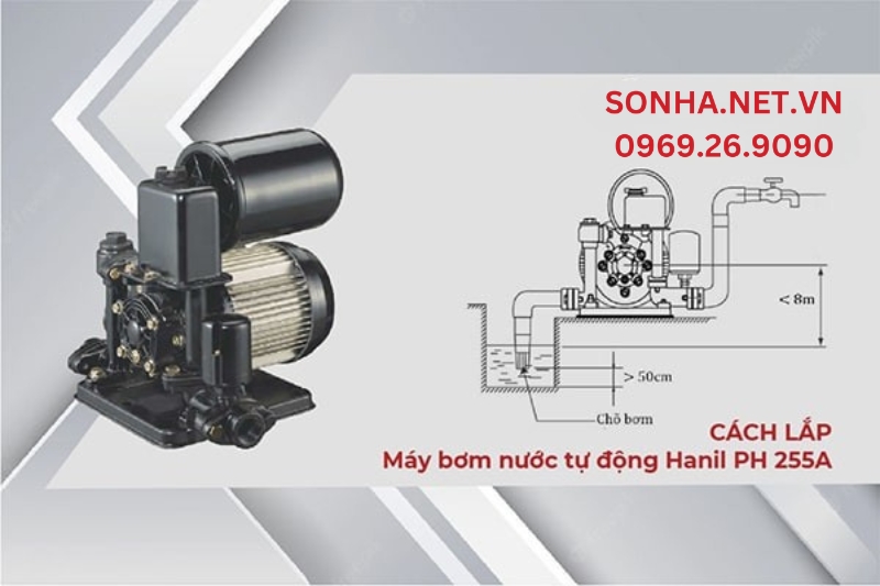 Cách lắp đặt máy bơm Hanil 250W PH255A
