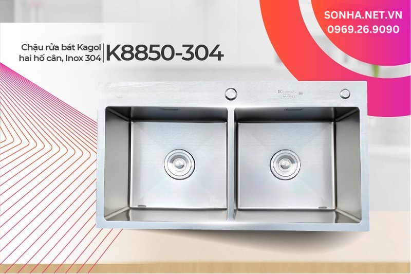 Chậu Kagol K8850-304 được nhờ giá thành và chất lượng tốt