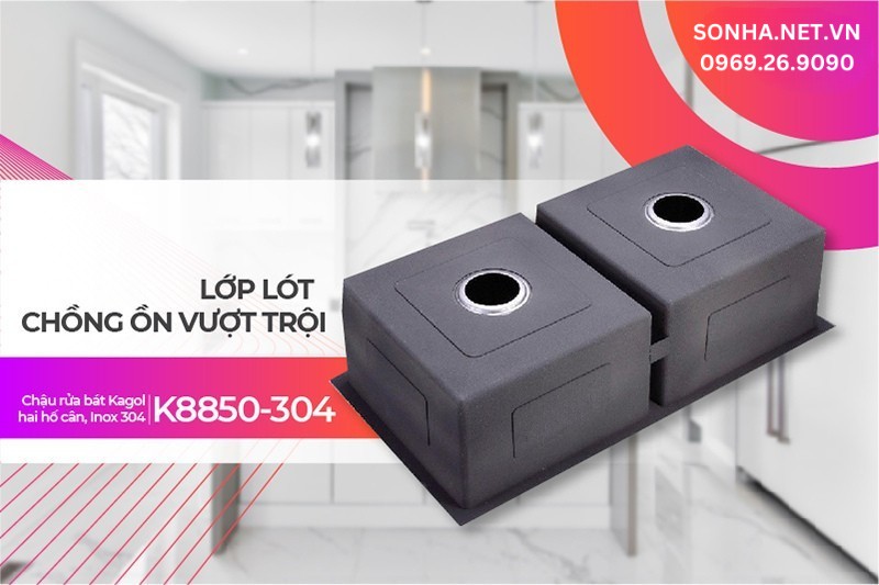 Kagol K8850-304 thiết kế lớp lót chống ồn giúp giảm thiểu hiệu quả tiếng ồn