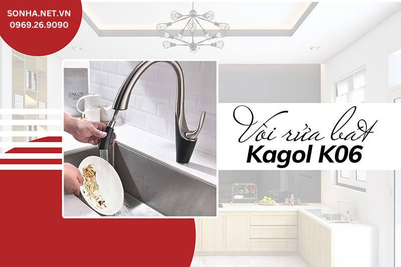 Vòi rửa chén Kagol K06 đơn giản, hiện đại và sang trọng
