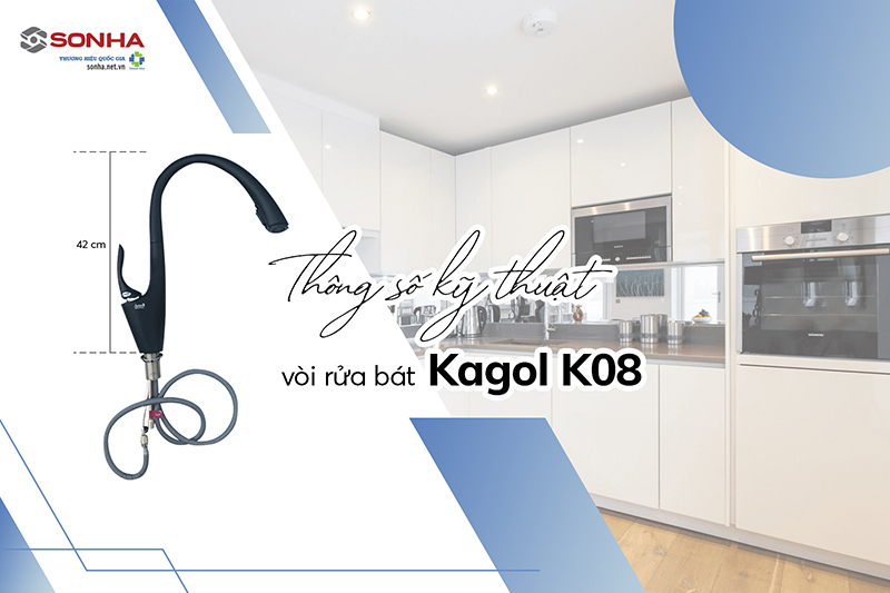 Thông số kỹ thuật vòi rửa bát Kagol K08