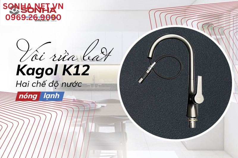 Vòi Kagol K12 tiện lợi sử dụng với 2 chế độ nước nóng lạnh