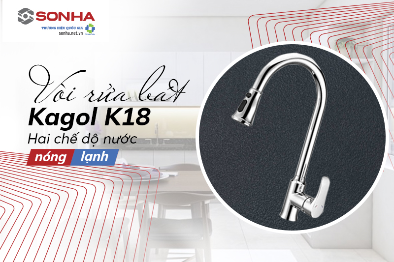 Vòi rửa bát Kagol K18 tiện lợi 2 chế độ nước