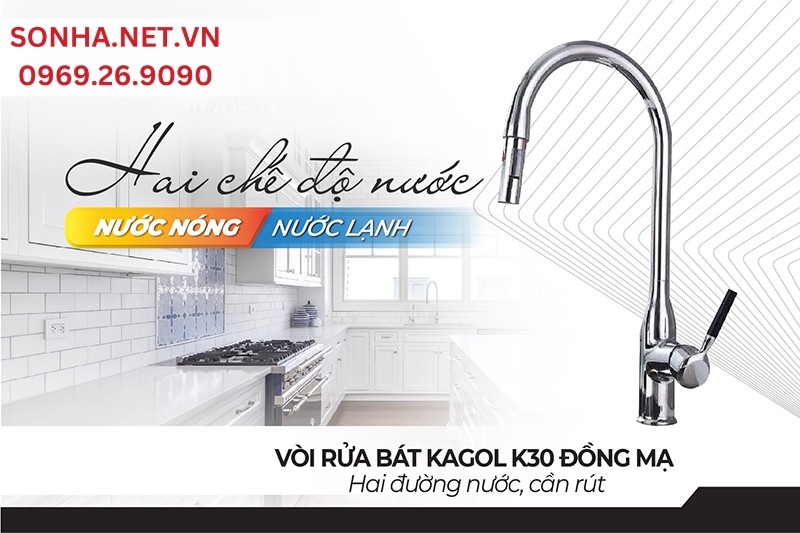 Vòi K30 phù hợp với gia đình sử dụng thái dương năng, bình nóng lạnh