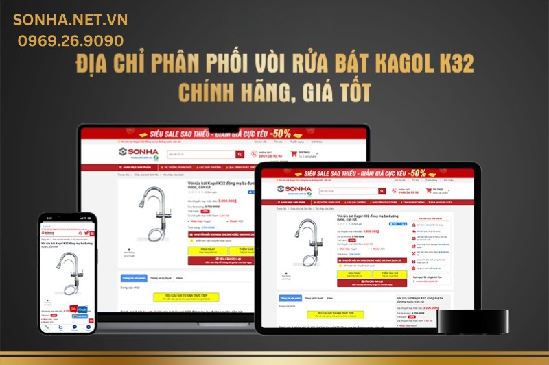 Sonha.net.vn - Địa chỉ mua v&ograve;i rửa b&aacute;t Kagol K32 ch&iacute;nh h&atilde;ng uy t&iacute;n nhất hiện nay