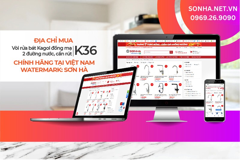 Sonha.net.vn địa chỉ uy tín mua vòi Kagol K36 giá tốt, chất lượng