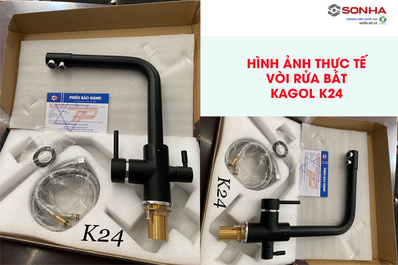 Hình ảnh thực tế vòi rửa bát Kagol K24