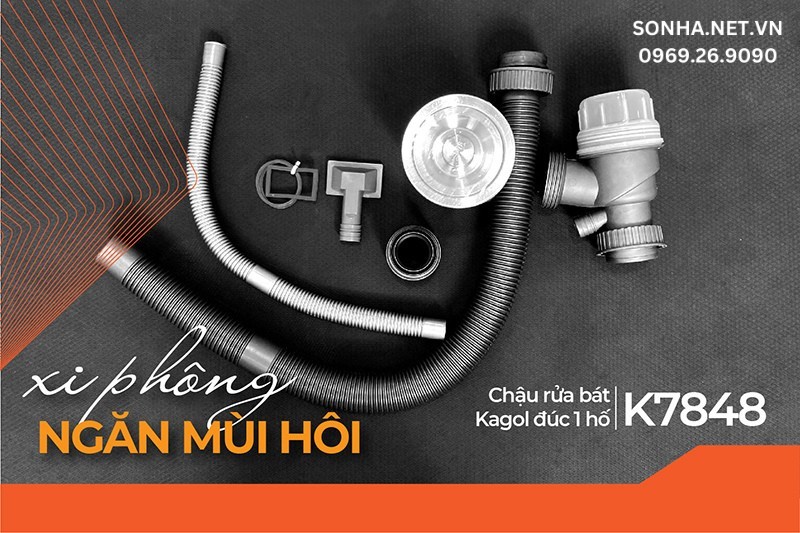 Xi ph&ocirc;ng chậu K7848 chịu lực, chịu nhiệt cực tốt, ngăn m&ugrave;i v&ocirc; c&ugrave;ng hiệu quả