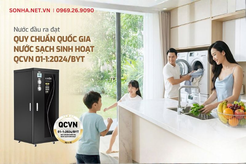 Karofi KMF-68T cho nguồn nước đạt chuẩn QCVN 01-1:2024 bảo vệ an toàn cho sức khỏe