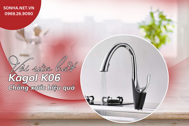 Vòi rửa bát Kagol K06 có khả năng chống xước hiệu quả