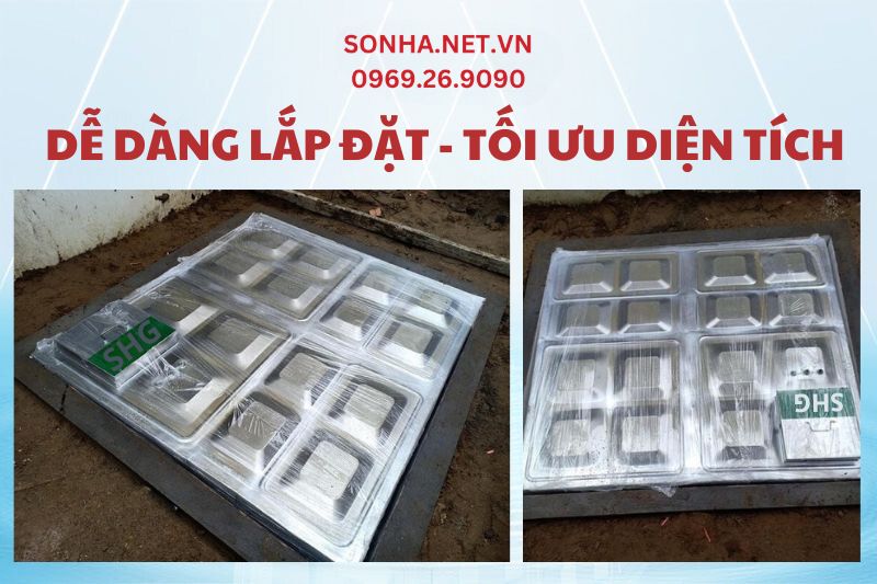 Lắp đặt dễ d&agrave;ng - tối ưu diện t&iacute;ch với bể ngầm SHG