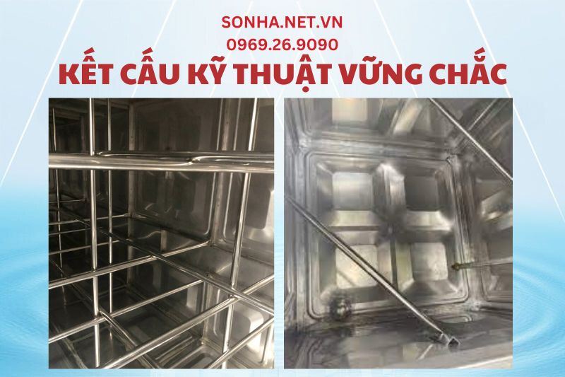 Bể ngầm inox SHG 4000L c&oacute; kết cấu kỹ thuật vững chắc