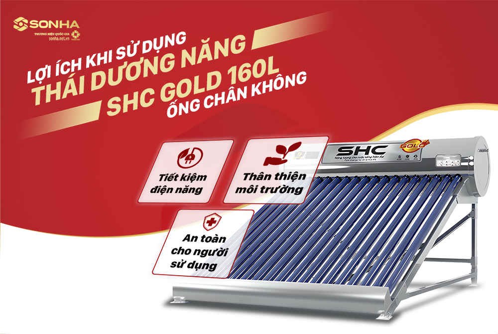 Lợi ích khi sử dụng thái dương năng SHC 160l ống chân không