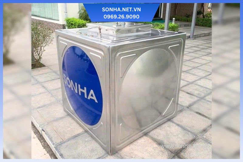 Hình ảnh lắp đặt bể nước inox ngầm