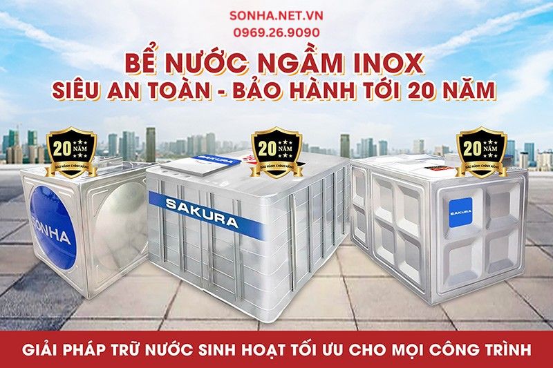 Bể nước chôn ngầm inox - Giải pháp trữ nước sinh hoạt tối ưu cho mọi gia đình